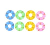 FUNNETOYU 8pcs Inflatable Mini Swim Rings Cute Floating for Pool Beach and Outdoor Fun Photography Props Portable Water Table Great Bath Fun