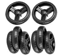 FUNNETOYU 8pcs Non Swivel Stroller Casters Eva Wheels Replacement for Boy Girl Chair Pram Use Stroller Wheel Attachment and Pushchairs