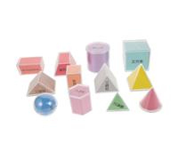 FUNNETOYU 8pcs Transparent Geometry Solids Set for Classroom Math Teaching Supplies Shapes with Volume Measurement and Area Nets Interactive Math Manipulatives for Visual Learning