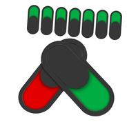 FUNNETOYU 9pcs Privacy Sliding Door Signs with Bright Red Green Indicators Quick Status Change Vacant Occupied Signs for Bathroom Office Home Restroom Conference Hotel Hospital