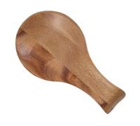 FUNNETOYU Acacia Wood Spoon Rest Tray for Kitchen Countertop Hand Polished Utensil Holder for Spoons Ladles Tongs Natural Wood Decorative Kitchen Accessory