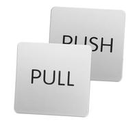 FUNNETOYU Acrylic Push and Pull Door Signs Matte Finish Indication Plates for Glass Doors for Shops Offices Restaurants Easy to Install