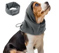 FUNNETOYU Adjustable Dog Snood Ear Cover for Winter, Soft Polyester Calming Hoodie with Easy to Clean Fabric, Stylish Accessory for Outdoor Activities and Pet Travel