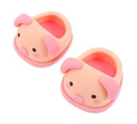 FUNNETOYU Adorable Miniature Piggy Doll Shoes Soft Cotton Material Easy to Change Dress Up Accessories for Dolls Creative Role Playing Decor for Bedroom