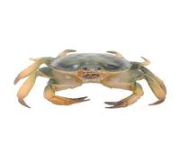 FUNNETOYU Artificial Crab Model for Fish Tank Decoration - Realistic Green Faux Crab Figurine, Creative Playset and Aquarium Scenery