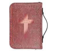 FUNNETOYU Bible Elegant Unique Retro Print Pu Leather Tote Bag Brown with Convenient Carry Handle and Zipper, Vintage Stylish Book Carrying Case for Religious Ceremonies and Library Visits