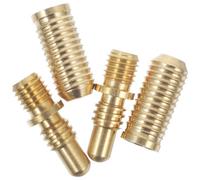 FUNNETOYU Billiard Cue Joint Pin Screws 2 Sets Copper Pool Cue Connection Screws Wear-Resistant Rust-Proof