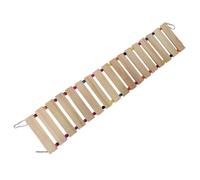 FUNNETOYU Bird Ladder Swing Wooden Khaki Ladder for Parrot and Bird Playing and Training, Chewing and Resting Feet Perch