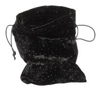 FUNNETOYU Black Velvet Tarot Storage Pouch Supple and Easy to Carry Bag with Drawstring for Tarot Cards and Jewelry, for Craft Storage and Travel