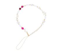 FUNNETOYU Bohemian Polymer Clay Beaded Mobile Phone Strap with Moon and Star Design Lightweight Durable Wrist Rope for Women and Lost Cellphone Lanyard for Office School Travel