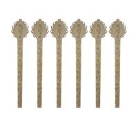 FUNNETOYU Bookmark Ruler Set Stationery Tools Retro Multifunction Metal 10pcs with Dual Scale Engraving, Coffee Colour for Students and Teachers, for Drawing and Learning