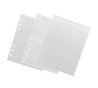 FUNNETOYU Books Transparent Photo Album Pages Loose-Leaf Card Sleeves Compartments Clear Single-Sided Pocket Protectors for Credit Cards and Photos