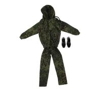 FUNNETOYU Boy Doll Military Camouflage Clothes Set with Hoodie Pants Shoes Realistic Army Fatigue Outfit for Soldier Role Play Adventure Pretend Play