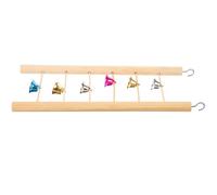 FUNNETOYU Budgie Step Ladder Wooden Bird Climbing Ladder for Parakeets and Lovebirds in Cage with Jump Training and Hanging Feature