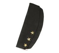 FUNNETOYU Canvas Captain Hat Sailor Costume Accessory Lightweight Breathable Boat Cap for Women Festival Dance Performance with Yellow Side Star and Red Five-Pointed Star