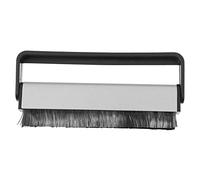 FUNNETOYU Carbon Fiber Vinyl Record Cleaning Brush Dust Remover for Turntables and CD Players Antistatic Soft Bristle Brush for Audio Records and Discs Black Silver Design