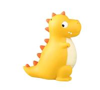 FUNNETOYU Cartoon Dinosaur Piggy Bank Plastic Coin Storage Box for Educational Savings Pot with Capacity Yellow Animal Model Decor for Home and Classroom