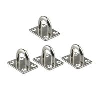 FUNNETOYU Ceiling Hook Heavy Duty U-Shaped Stainless Steel 4pcs with Square Fixed Board Multipurpose Hanging Bracket Smooth Surface for Wind Chimes and Light Fixtures for Home