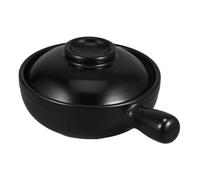 FUNNETOYU Ceramic Clay Cooking Pot with Single Handle and Lid Traditional Chinese Clay Pot Heat Resistant Casserole Dish for Soups Stews and Takeout Meals Home Kitchens