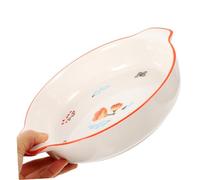 FUNNETOYU Ceramic Deep Baking Pan for Oven and Microwave Use High Temperature Resistant Cake and Bread Baking Dish Dishwasher Safe Tableware for Everyday and Party Cooking