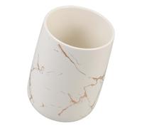 FUNNETOYU Ceramic Toothbrush Cup Marble Wash Cup Bathroom Cup Toilette Sink Tumbler Cup White Bathroom Accessories Holder