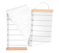 FUNNETOYU Chart Material Growth Girls for Canvas with Wall Boys Portable Wood, Educational Height Tracking Ruler, Removable Hanging Height Measurement Chart for Boys and Girls's