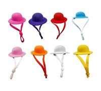 FUNNETOYU Chicken Hats Lovely and Fashionable Plush Adjustable for Pets and Parrots 8pcs Wear-resistant Mini Decorative Hats Accessories for Family Portraits and Birthdays