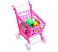 FUNNETOYU Childrens Simulation Shopping Cart for Educational Role Play Smooth Design Safe for Includes Random Vegetable Style Enhances Hands and Storage Skills for Parent Interaction and Fun