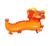 FUNNETOYU Chinese Dragon Balloon for Year Festival Decoration Orange Cartoon Foil Dragon Balloon Easy to Inflate and Hang for Party Favor Wall and Decor Enhancing Festive Atmosphere