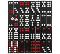 FUNNETOYU Chinese Paigow Poker Traditional Solid Black Tiles Lightweight Portable Board Game for Home Parties Bars Material Enhances Brain Coordination and Logical Thinking
