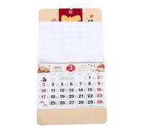 FUNNETOYU Chinese Style Wall Calendar Year of Dragon Traditional Lunar Monthly Planner Classic Hanging Calendar with Red Touch Paper for Family Home Decoration