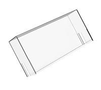 FUNNETOYU Clear Acrylic Box for Transparent Dustproof Display Case for Game Console Design Wire Openings and Practical Storage