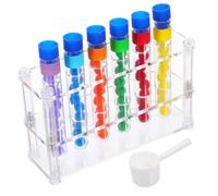 FUNNETOYU Color Sorting Stem Science Test Tubes with Rack for Montessori Math Manipulation for Sensory Development Counting and Matching Educational for Preschoolers
