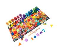 FUNNETOYU Colorful Cognition Puzzle for Years Early Education Blocks for Intelligence Development and Learning Creative for Interaction