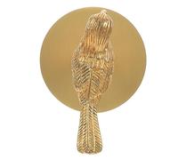 FUNNETOYU Creative Bird Design Wall Hook Brushed Brass Coat Hanger for Living Bedroom Artistic Clothes and Hat Hook Easy Install Wall Mounted Organizer for Keys Scarves and Small Items