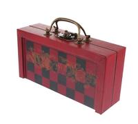 FUNNETOYU Creative International Chess Folding Decorative Chess Prop for Adults and Craftsmanship with Pattern Design Portable Game