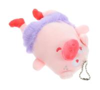 FUNNETOYU Cute Plush Pig Keychain Pendant Soft Cartoon Pig Hanging Ornament for Bags Backpacks Wallets Lifelike Plush Decoration Lovers Purple