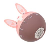 FUNNETOYU Cute Rabbit Kitchen Timer Mechanical Cooking Countdown Tool for Home Baking and Study Management Simple Twist Operation and Design Light Pink