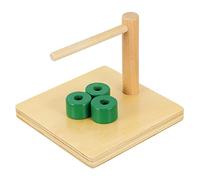 FUNNETOYU Cylindrical Column for Educational Shape Cognition Stacking Rings Intelligence Development Plaything for Boys and Early Learning