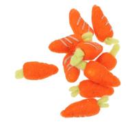 FUNNETOYU Decors Wide Range Use Carrot Shape DIY for 10 Pcs Wool Felt and Red Colour with Decorative Effect for Hairpin Accessories Brooch Materials Headdress and Craft Decoration