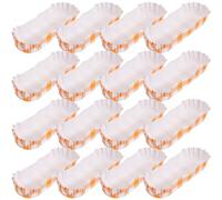 FUNNETOYU Disposable Paper Food Serving Tray Boat Shaped Hot Dog Trays for Weddings Parties Casual Gatherings Food Grade Grease Proof Cake Mold Heat Resistant