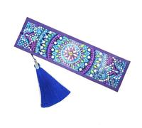 FUNNETOYU DIY Handmade Beads Painting Bookmark Kit with Tassel Diamond Art Craft Decor for Family and Friends Easy Fill Resin Sequins No-Fade Bookmark for All Ages