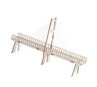 FUNNETOYU DIY Wooden Cable Stayed Bridge Science for Educational Stem Model Puzzle for Boys and Creative Physics Experiment Building Kit for Early Development and Exploration