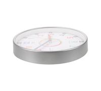 FUNNETOYU Educational Analog Wall Clock 10-Inch Silver Frame Quiet Quartz Silent Teaching Clock for Playroom Classroom Bedroom Time Learning Decor