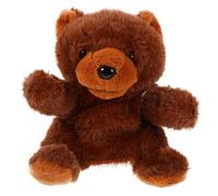 FUNNETOYU Educational Brown Bear Hand Puppet Plush for Interactive Storytelling Animal Puppet for Bonding Creative Hand for Theatre and Play
