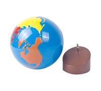 FUNNETOYU Educational Eye Protection Desktop World Globe for Smooth Edges Montessori Sensory for Geography Learning Home Classroom Office Decoration and Safe