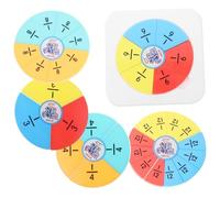 FUNNETOYU Educational Fraction Puzzles for Colorful Fraction Circles Manipulatives Montessori Math Learning Tools Versatile Visual Disks for Elementary Students Random Color