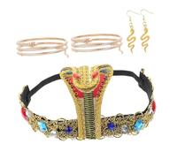 FUNNETOYU Egyptian Style Snake Design Headband and Bracelets Snake Jewellery Costume Accessories for Women and Frame with Unique Detailed Craftsmanship