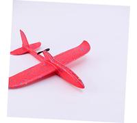 FUNNETOYU Electric Foam Airplane Red Hand Thrown Glider for Outdoor Play Cartoon Style Design Enhances Hand Eye Coordination and Operational Skills