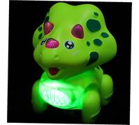 FUNNETOYU Electric Walking Dinosaur for Early Educational Plastic Plaything in Green Safe Crawling Dinosaur for Boys and Enhancing Intelligence and Hand-eye Coordination